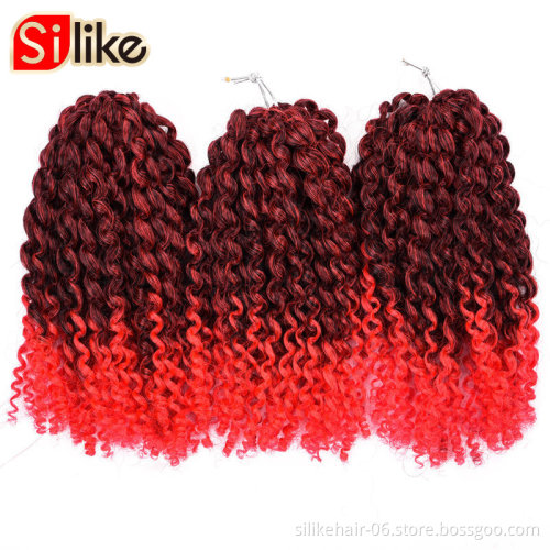 Wholesale3 Freetress  Ombre Curly Crochet Extension Synthetic Kinky Twist Hair Malibob Marley Braiding Hair bob dread braids